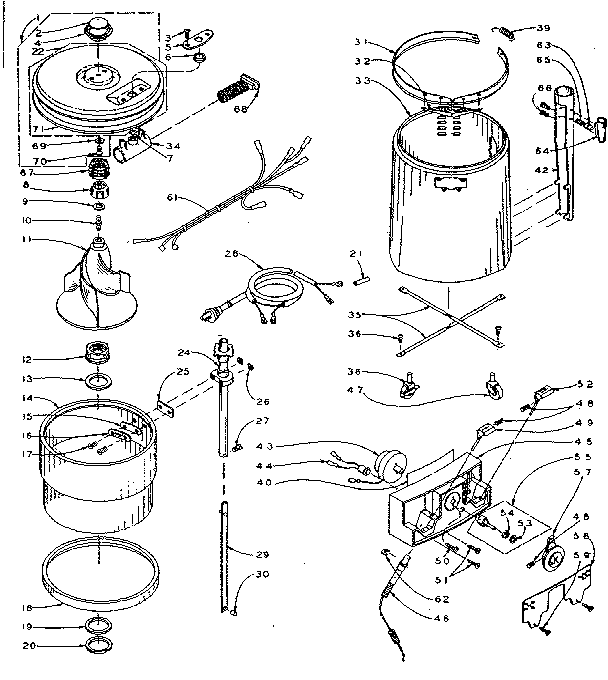 Kenmore 1106002900 machine sub-assembly diagram