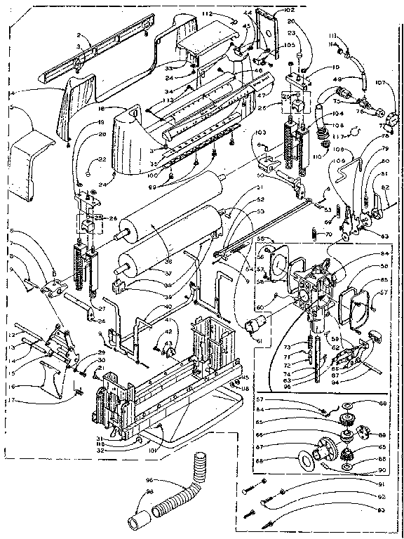 Kenmore 1106002900 wringer and wringer gear case assembly diagram