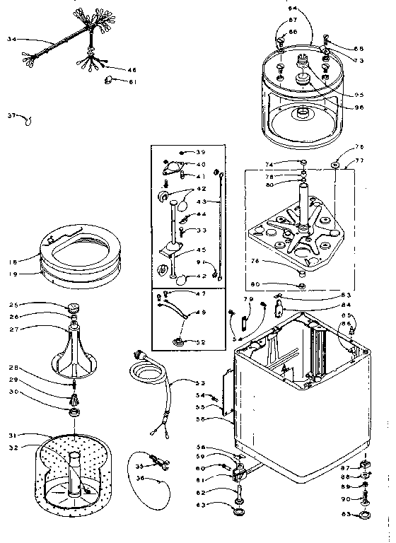 Kenmore 1106003000 machine sub-assembly diagram