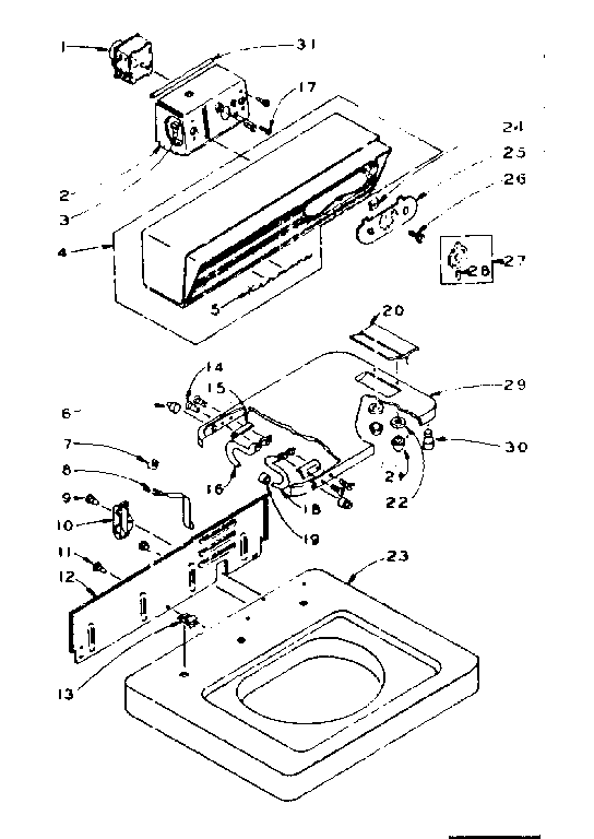 Kenmore 1106004100 top and console assembly diagram
