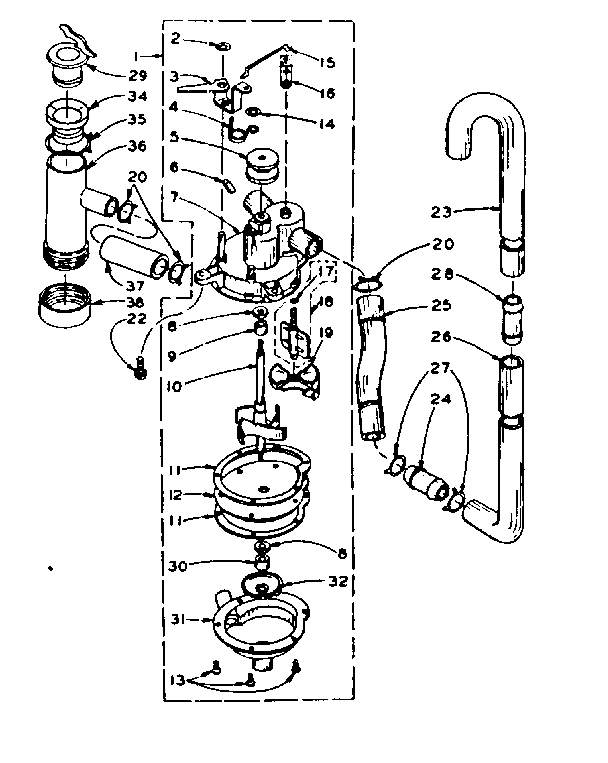 Kenmore 1106004202 water system diagram