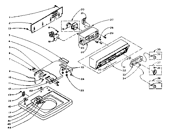 Kenmore 1106005210 top and console assembly diagram