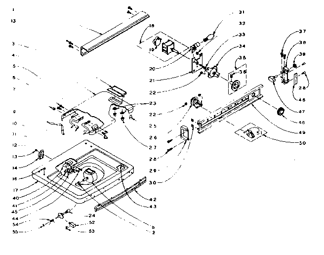 Kenmore 1106004351 top and console assembly diagram