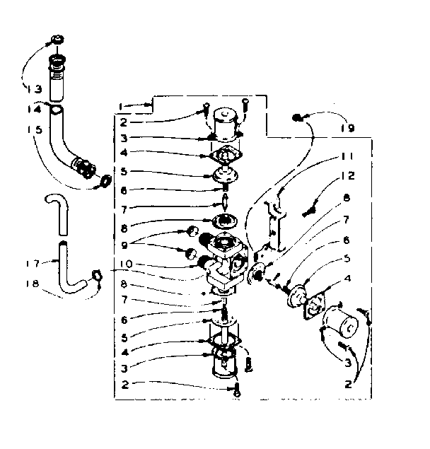 Kenmore 1106004351 mixing valve assembly diagram