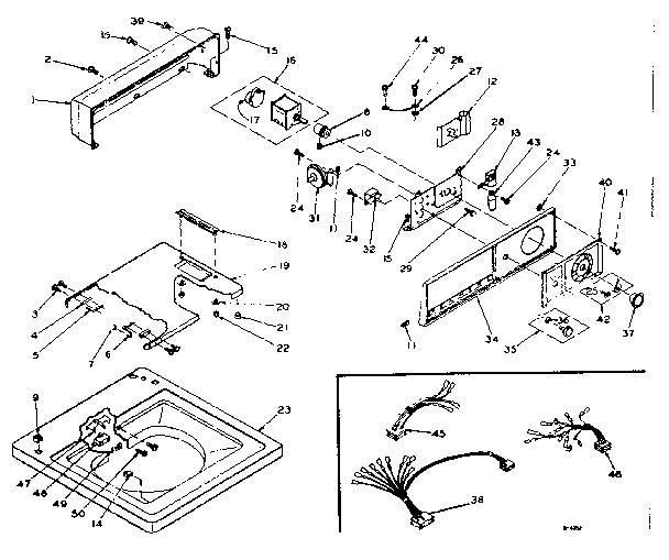 Kenmore 1106004431 top and console assembly diagram