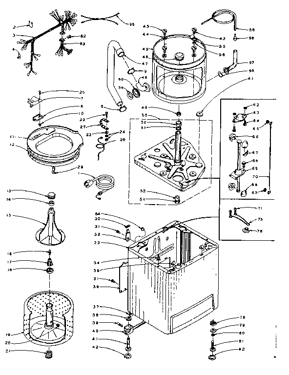Kenmore 1106005550 machine sub-assembly diagram