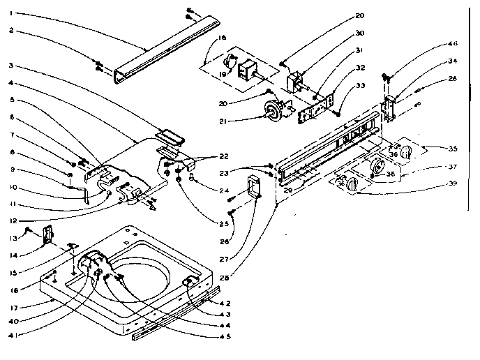Kenmore 1106004650 machine top assembly diagram