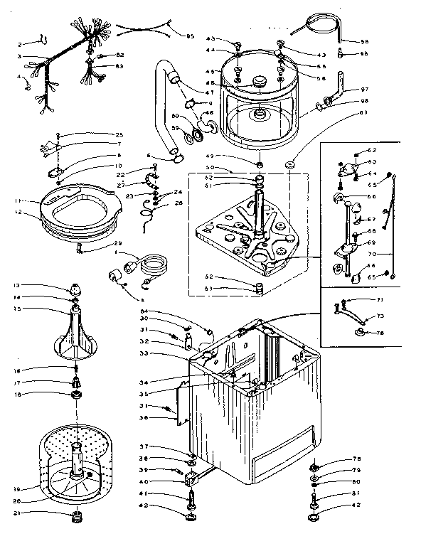 Kenmore 1106005651 machine sub-assembly diagram