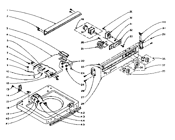 Kenmore 1106004602 machine top assembly diagram