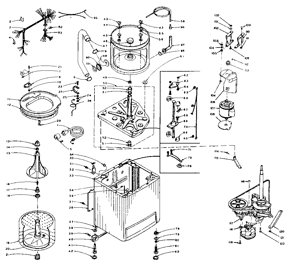 Kenmore 1106005603 machine sub-assembly diagram