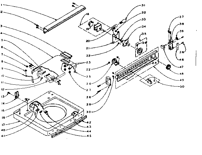 Kenmore 1106005750 top and console assembly diagram