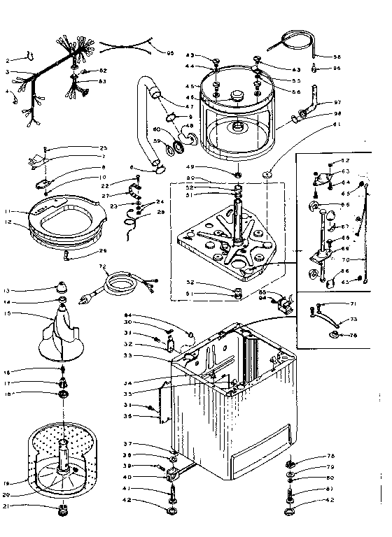 Kenmore 1106005750 machine sub-assembly diagram