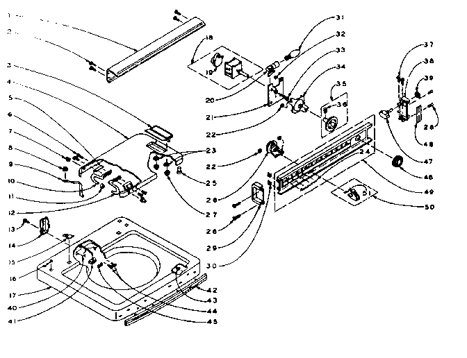 Kenmore 1106004703 top and console assembly diagram