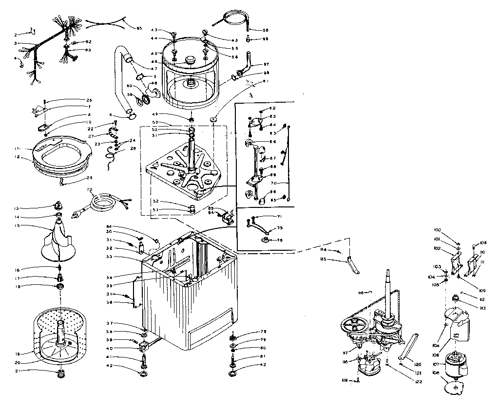 Kenmore 1106004703 machine sub-assembly diagram
