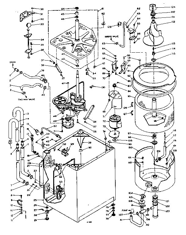 Kenmore 1106005762 machine sub-assembly diagram