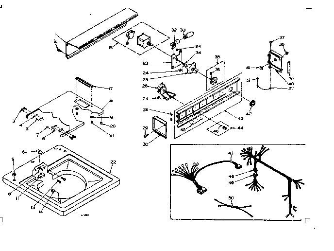 Kenmore 1106005762 top and console assembly diagram