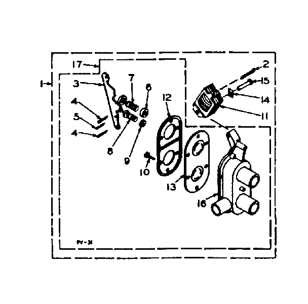 Kenmore 1106005762 two way valve assembly diagram