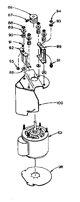 Kenmore 1106005952 motor parts diagram