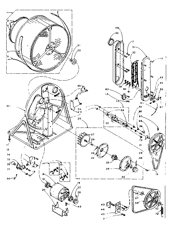 Kenmore 1105918600 base and bulkhead assembly diagram