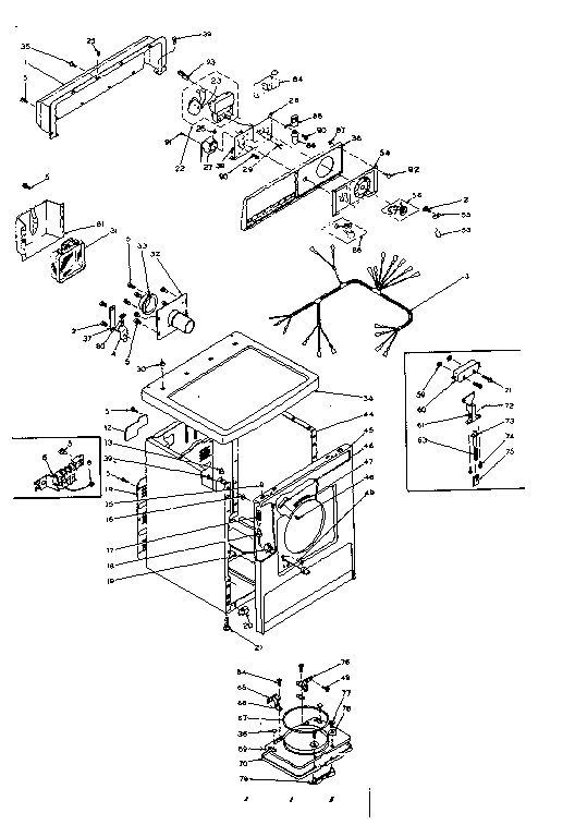 Kenmore 1106008430 machine sub-assembly diagram