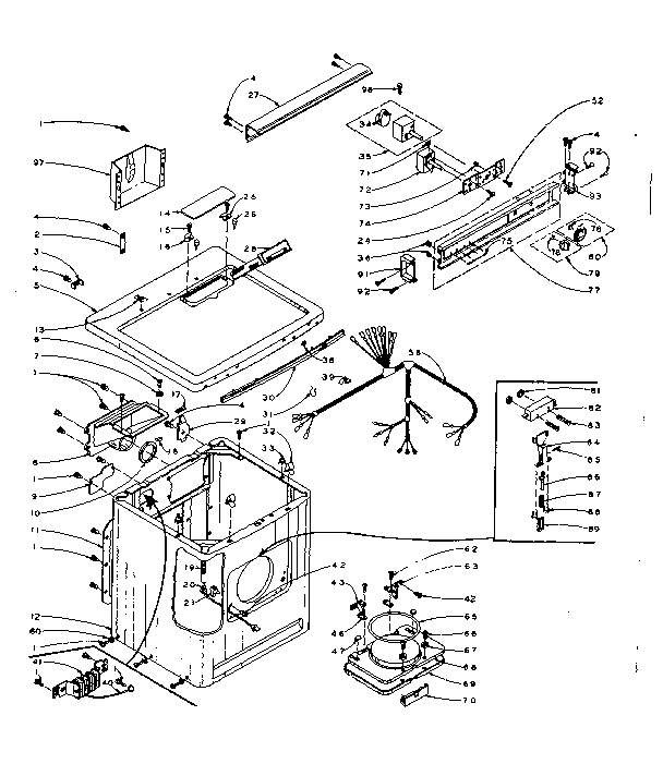 Kenmore 1106008600 machine sub-assembly diagram
