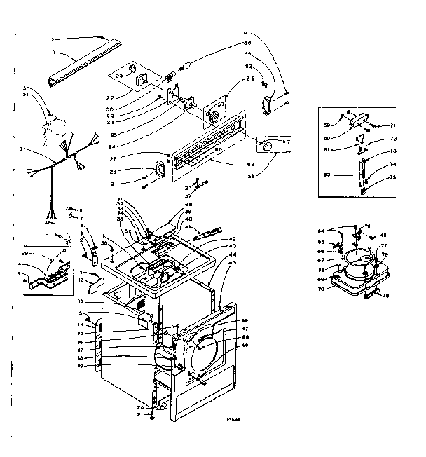 Kenmore 1106008710 machine sub-assembly diagram