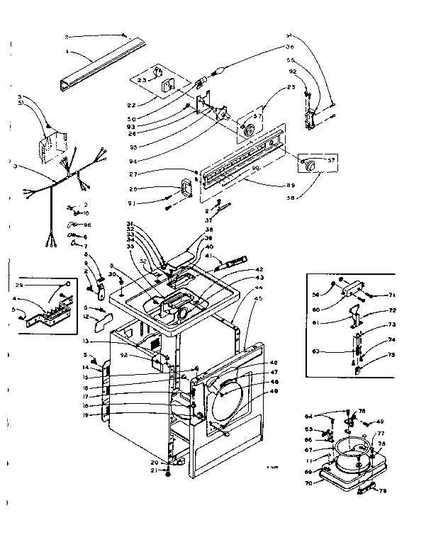 Kenmore 1106008711 machine sub-assembly diagram