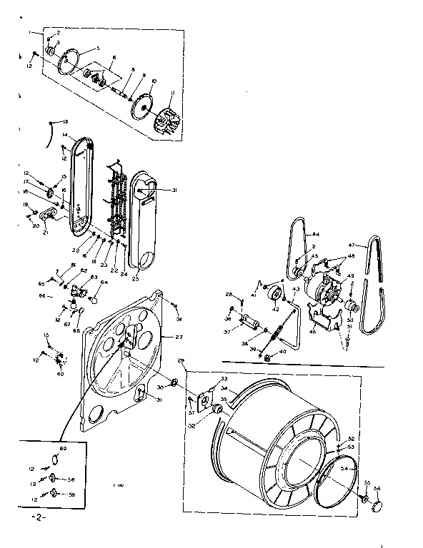 Kenmore 1106008713 bulkhead assembly diagram