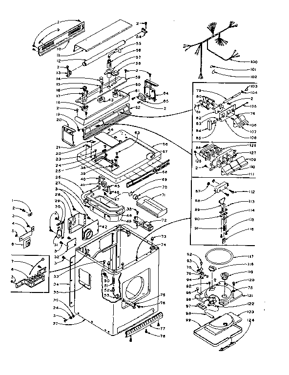 Kenmore 1106008950 machine sub-assembly diagram