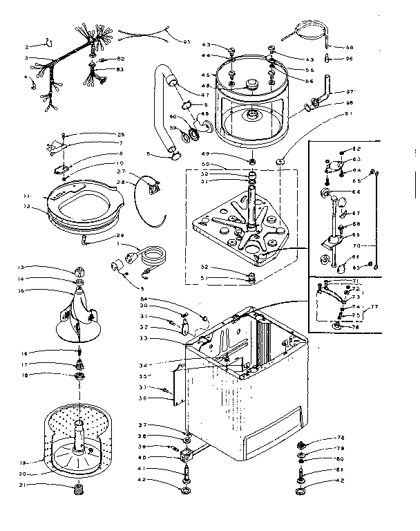 Kenmore 1106015750 machine sub-assembly diagram