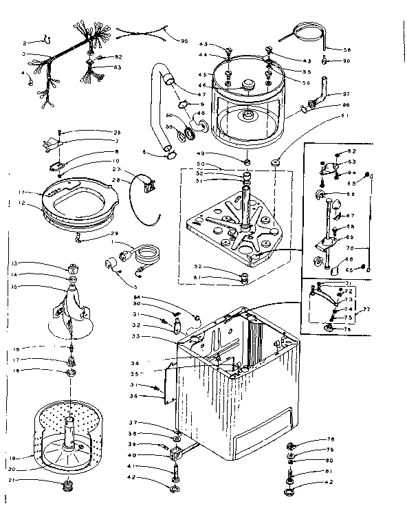 Kenmore 1106015701 machine sub-assembly diagram