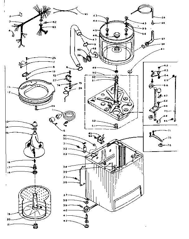 Kenmore 1106015710 machine sub-assembly diagram
