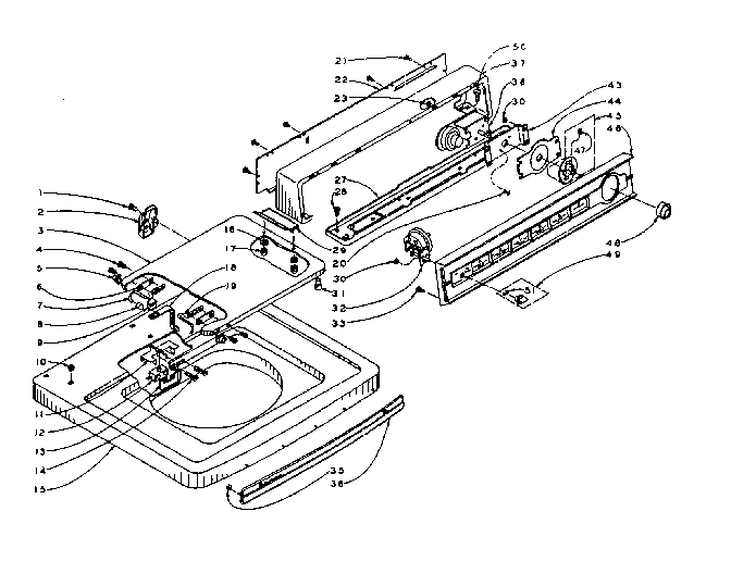 Kenmore 1106015710 machine top assembly diagram