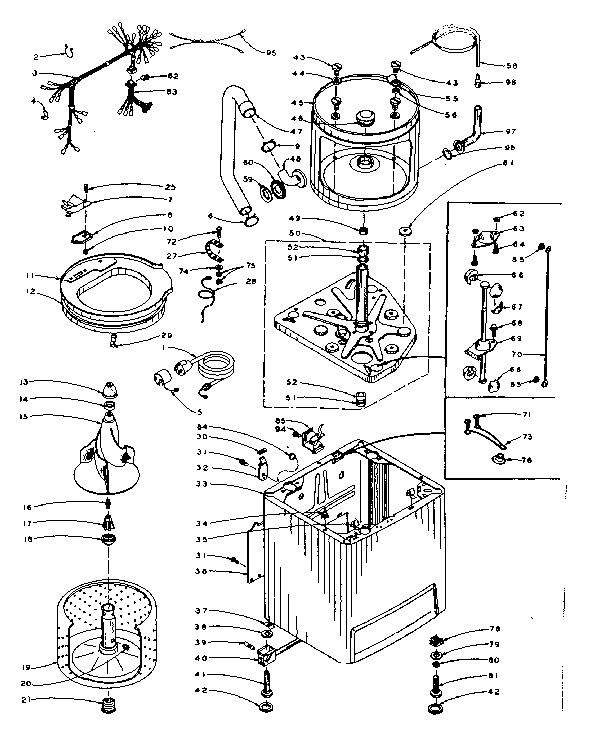 Kenmore 1106015761 machine sub-assembly diagram