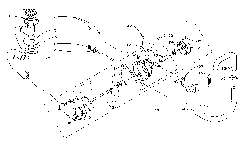 Kenmore 1106102850 pump assembly and pump parts diagram