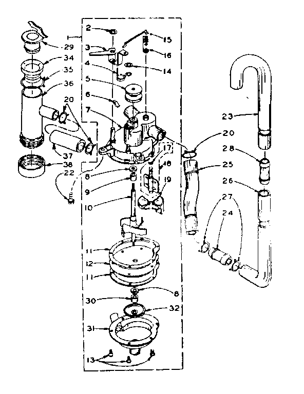 Kenmore 1106104200 water system diagram