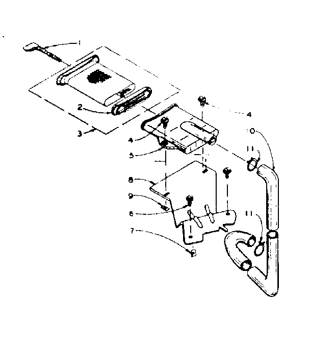 Kenmore 1106105560 filter assembly diagram