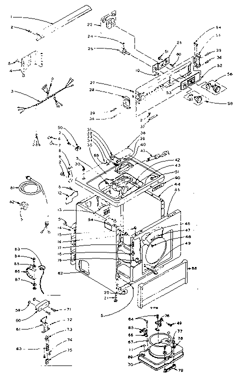 Kenmore 1106107500 machine sub-assembly diagram