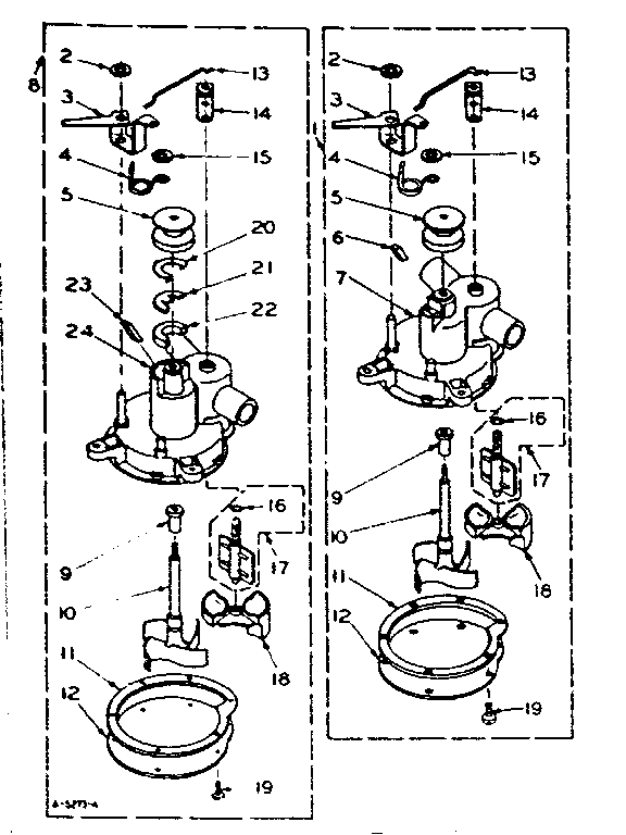 Kenmore 1106114230 pump assembly diagram
