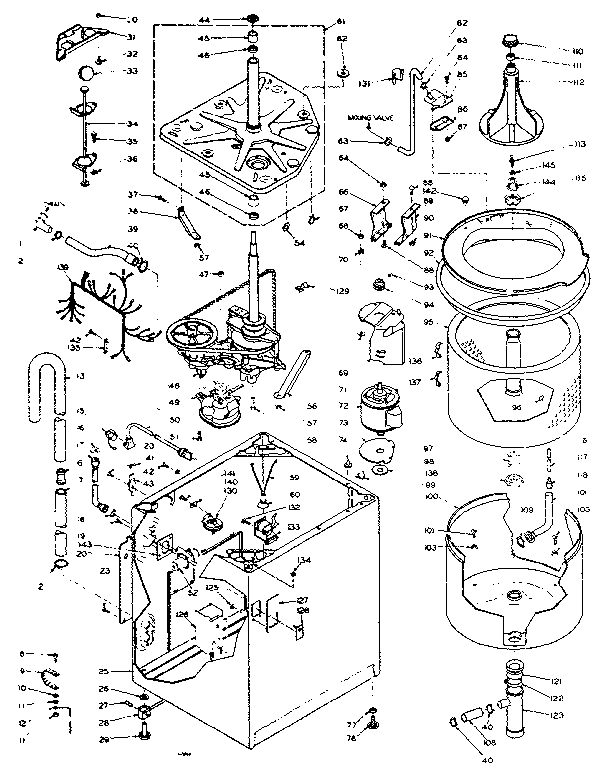 Kenmore 1106114241 machine sub-assembly diagram
