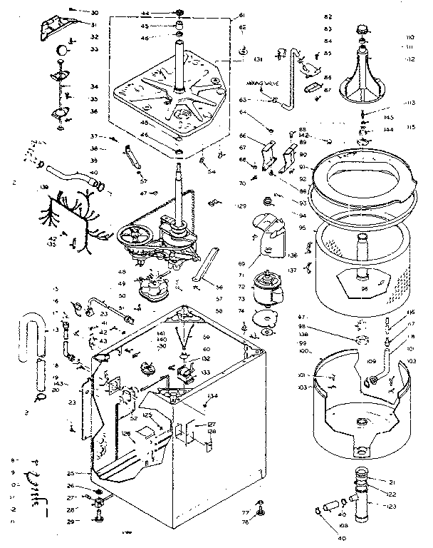 Kenmore 1106114242 machine sub-assembly diagram