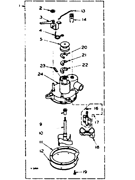 Kenmore 1106114242 pump assembly diagram
