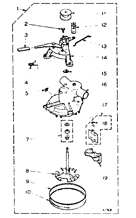 Kenmore 1106114244 pump assembly diagram
