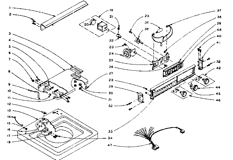 Kenmore 1106115710 machine top assembly diagram