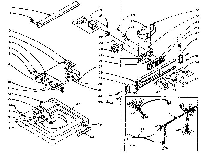 Kenmore 1106114722 machine top assembly diagram
