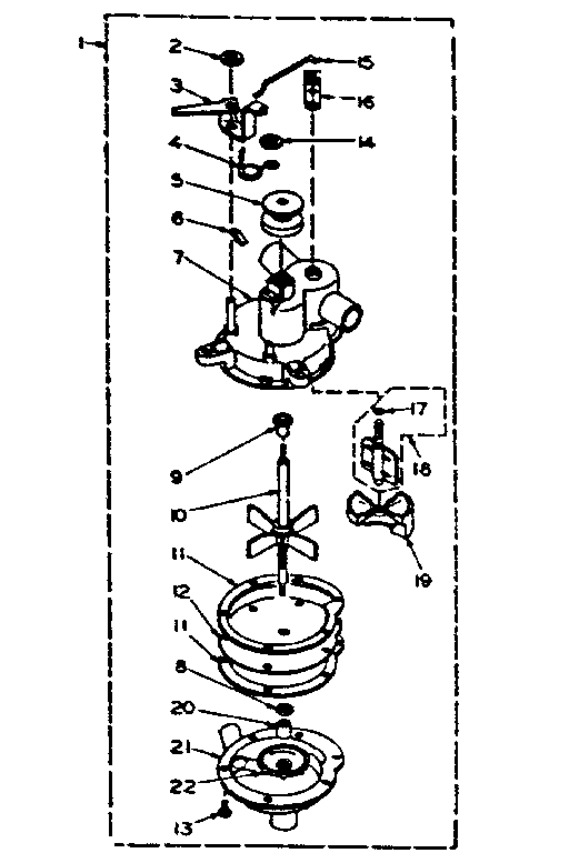 Kenmore 1106114722 alternate pump assembly diagram