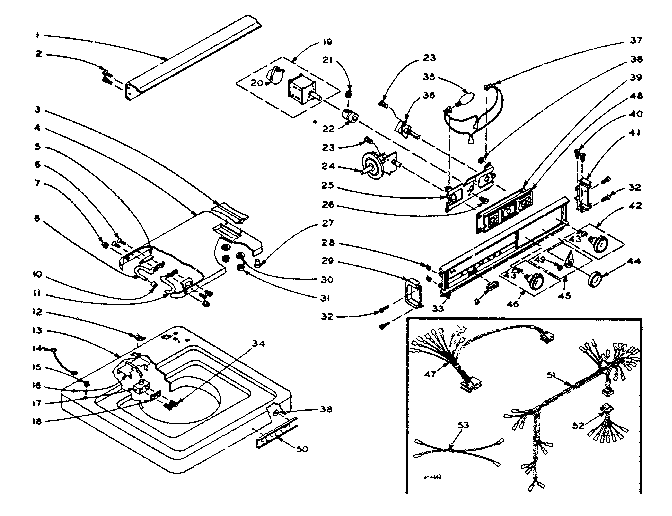 Kenmore 1106115780 top and console assembly diagram