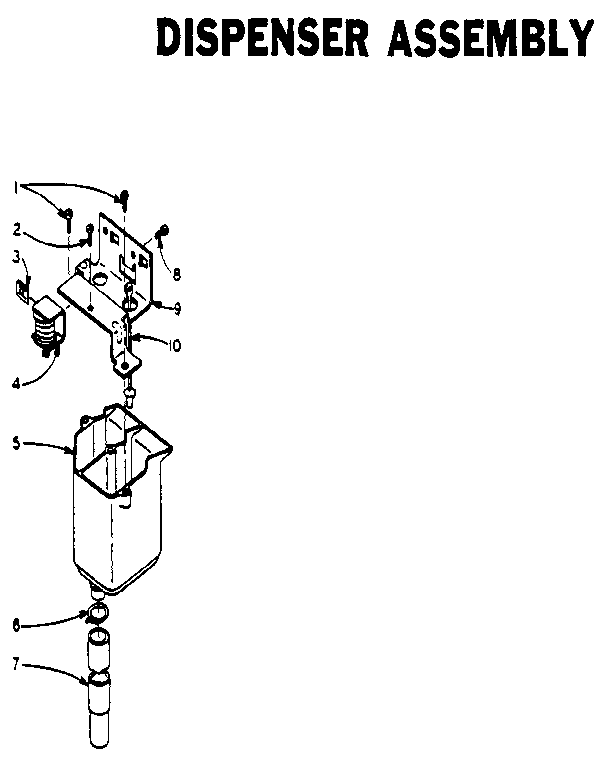 Kenmore 1106115800 dispenser assembly diagram