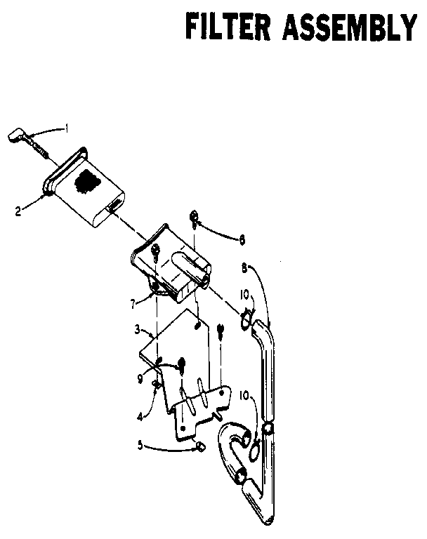 Kenmore 1106115800 filter assembly diagram