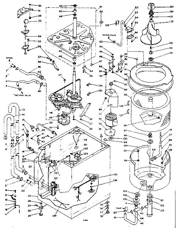Kenmore 1106114851 machine sub-assembly diagram